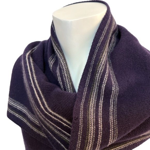 Banana Republic Extra Fine Merino Wool Scarf – Navy with Stripes - Picture 5 of 13